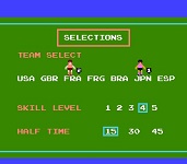 une photo d'Ã©cran de Soccer sur Nintendo Nes